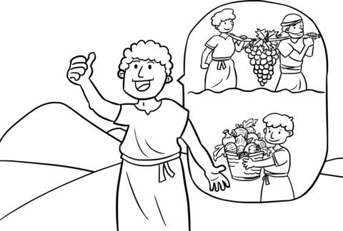 The Grapes Of Canaan Coloring Page